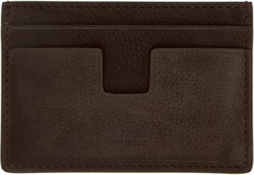 TOM FORD 棕色 Nubuck Classic 卡包