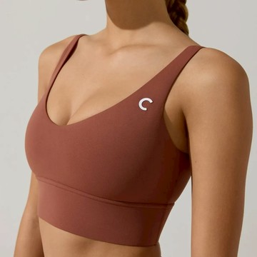 西班牙 Calvagni 自在美型 V 領運動內衣 暖橘 - S