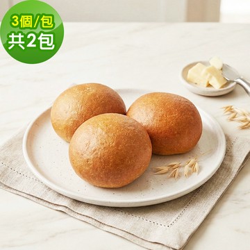 i3微澱粉-低糖好纖手工麵包-原味小餐包6顆(271控糖配方 麵包 高蛋白)
