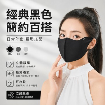 新款護眼角防曬口罩 UPF50+ 可水洗 柔軟親膚透氣防護防曬面罩 素顔神器 冰絲涼感防塵口罩 冷感超立體玻尿酸小臉口罩