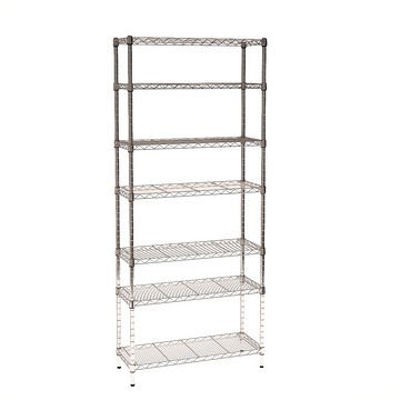 【客尊屋】小資型《粗管徑》35X90X210Hcm 銀衛士七層架