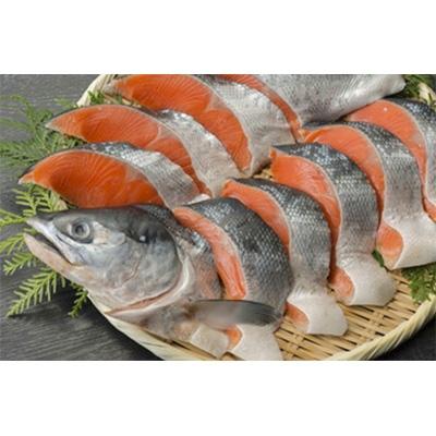 ふるさと納税 様似町  ブランド鮭 「銀聖」 半身切身　約1.0kg〜約1.2kg