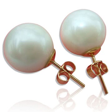 頂級14K金585南洋深海貝珍珠耳環耳針耳貼