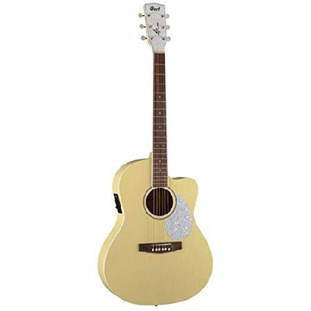 Cort Acoustic-Electric Small Body Jade Series Acoustic Guitar, (Open Pore Yellow)