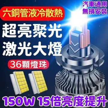 【車匠】無損升級 六銅管汽車雷射燈 160W高亮 LED車燈 遠光近光一體透鏡 聚光燈改裝燈泡 汽車大燈 汽車燈