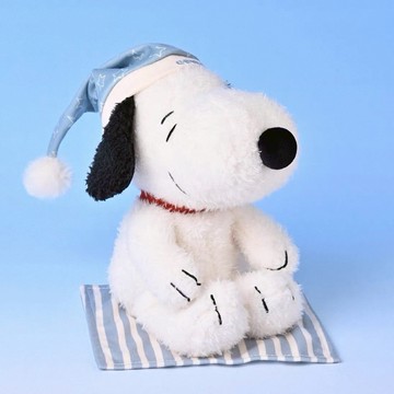 PEANUTS 史努比家族 好夢系列玩偶 睡帽 拿棉被 奧拉夫