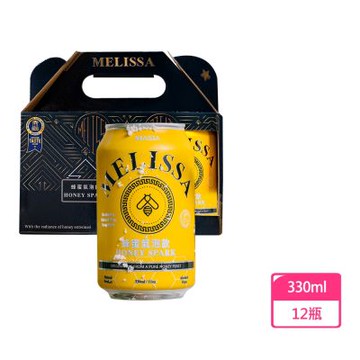 【Melissa】蜂蜜氣泡飲330mlx12瓶 聖誕快樂暢飲限量禮盒組