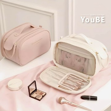 𝗬𝗼𝘂𝗕𝗘🦭 U型開口化妝包｜隔日到貨 隨身化妝包 旅行化妝包 化妝包 分層化妝包 防水化妝包 手提化妝包