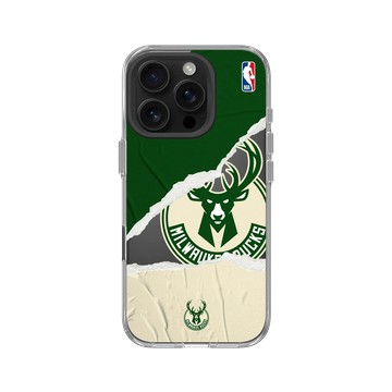 iPhone 16 Pro Clear Case（相機按鈕） 透明 - NBA - 熱血系列-密爾瓦基公鹿 Milwaukee Bucks - Sweat and Tears