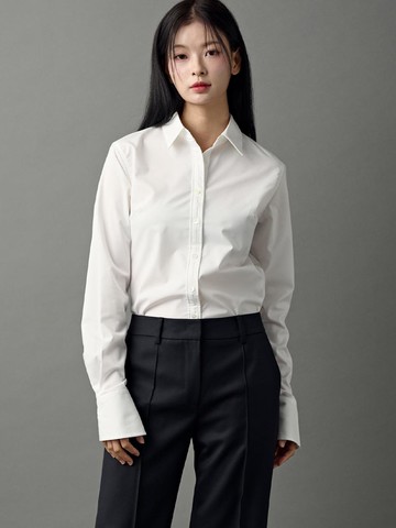 Cuff Regular Fit Shirt (Off white)