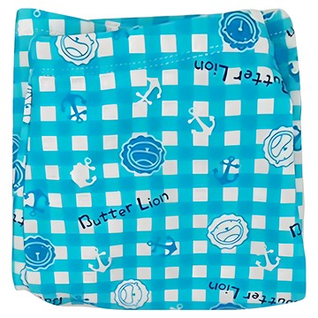 Summer love 夏之戀 男童七分泳褲 格子圖案  M  藍色