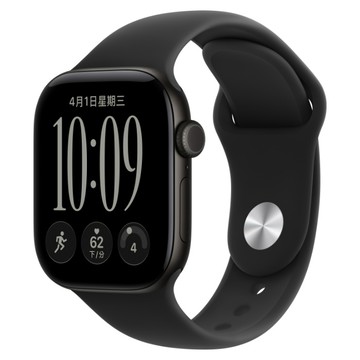 【預購】Apple Watch Series 12 GPS+Cellular 42mm 黑色鋁金屬錶殼配黑色錶帶-M/L(MJG14TA