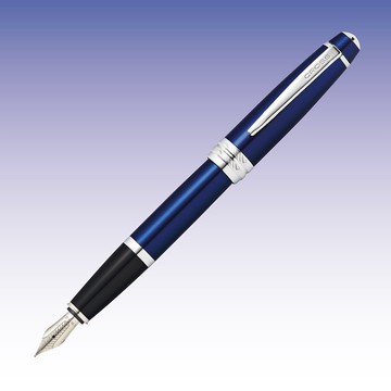 CROSS Bailey貝禮系列藍亮漆鋼筆免費刻字  (原廠正貨)