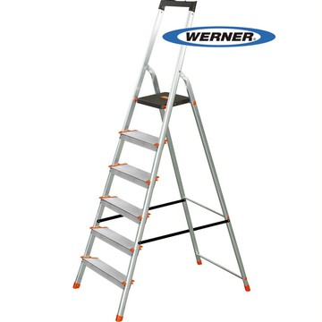 美國Werner穩耐 安全鋁梯 L236R-2 鋁合金大平台6階家用梯/A字梯