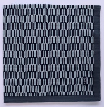 日式箭紋圖案頭巾，20 x 20 英吋，藍色，日式風呂敷布