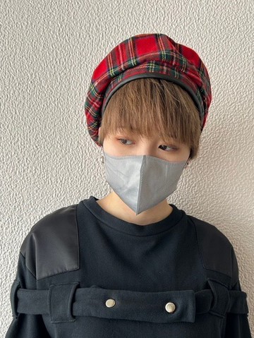 格紋報童帽/紅色/藏青色/F尺寸/hellcatpunks/hcp-gd-0105