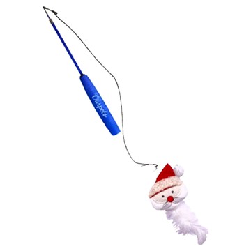 OurPets 二節式伸縮逗貓棒  聖誕老公公羽毛  1支