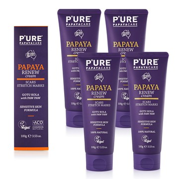 澳洲 Pure Papayacare 木瓜無痕滋養霜(4入組 100g / 條)