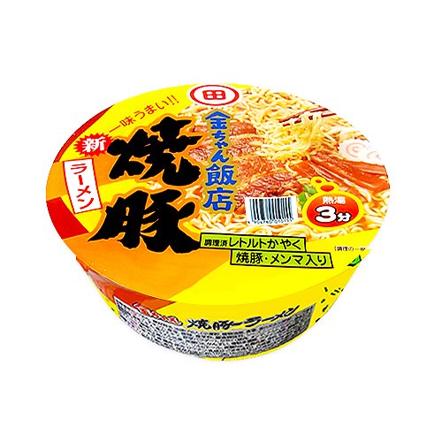 徳島製粉 金ちゃん飯店焼豚ラーメン156g ×12個  豚骨エキス  レトルト焼豚  メンマ、うずまきナルト、ねぎ入り