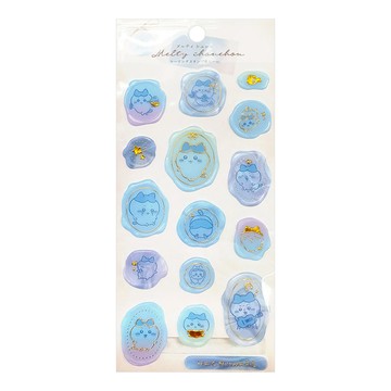 sun-star 吉伊卡哇午茶趣金邊封口貼紙 藍色假日 1個