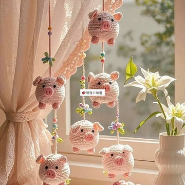 臺灣熱賣☆【可開發票】💕成品手工鉤織半簾廚房短簾編織毛線門簾遮擋簾窗戶卡通可愛免打孔