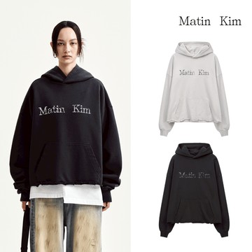 【MATIN KIM】不修邊下擺連帽T 雙色 官方直營