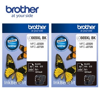 BROTHER LC669XL-BK 原廠黑色墨水匣(2入)