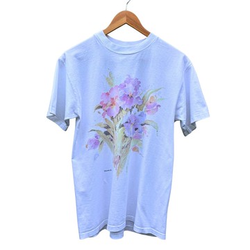 復古90年代，如葡萄般柔滑的 असंभाव्य 花卉三色堇藝術T恤
