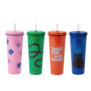 【Oolab 良杯製所】甜酷調色盤系列 850ml 陶瓷易潔層吸管杯 (4款) 環保杯 保溫 保冷 手搖 水杯