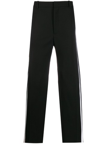 Balenciaga - side striped trousers - men - Cotton/Spandex/Elastane/Virgin Wool/Polyester/Cupro - 48 - Black