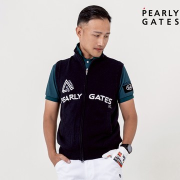 【ṔEARLY GATES】男款深藍色觸感舒適喀什米爾輕盈溫暖精緻設計拉鍊背心 JGU63001