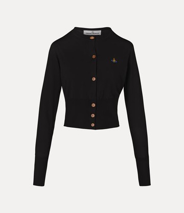 Vivienne Westwood Bea Cropped Cardigan Merino Wool / Silk Black L Women