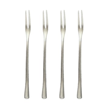 JUST HOME 復古304不鏽鋼水果叉 7289-05B-1  霧面銀色  4個