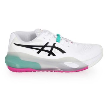 ASICS GEL-RESOLUTION X 男澳網網球鞋-2E寬楦-訓練 運動 1041A487-103 白黑桃紅綠