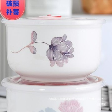 廠家直銷保鮮盒陶瓷保鮮碗微波爐飯盒帶蓋冰箱密封碗泡面碗上班帶