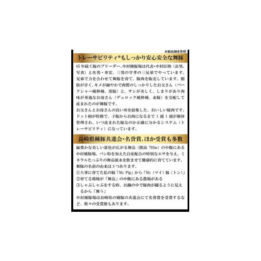 ふるさと納税 長崎県 島原市 AF198食べて元気に！「舞豚」しゃぶしゃぶ用ロース・バラ