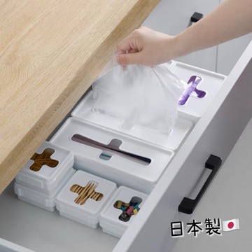 【日本製🇯🇵現貨免運】十字收納盒 收納盒 抽取式收納盒 塑膠袋收納盒 置物盒 抽屜收納盒 桌上收納盒 小物收納盒