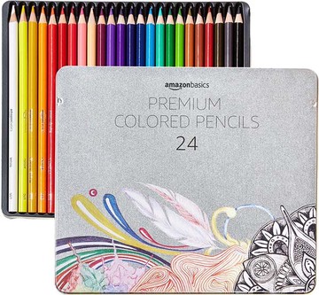 [2美國直購] Amazon Basics 24色 頂級油性色鉛筆 Hobby 4.0-24c 蠟質軟芯彩色 Premium Colored Pencils