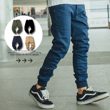 【N9680J】Jogger斜紋布素面休閒褲束口褲 (UC)