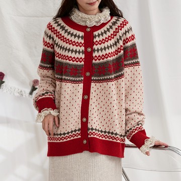 費爾島提花毛衣外套997353