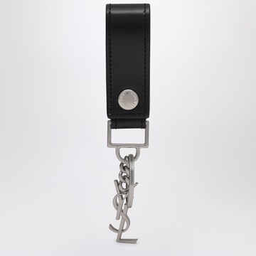 Cassandre black leather keychain