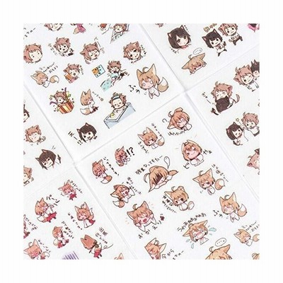 6枚入り 手帳シール かわいい シール 子供 ステッカー 透明 カレンダー はがせる 手作り 日記 アルバム 手帳用 家計簿 萌え狐 通販 Lineポイント最大get Lineショッピング