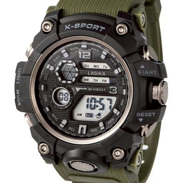 W-H9041 電子運動手錶(墨綠)