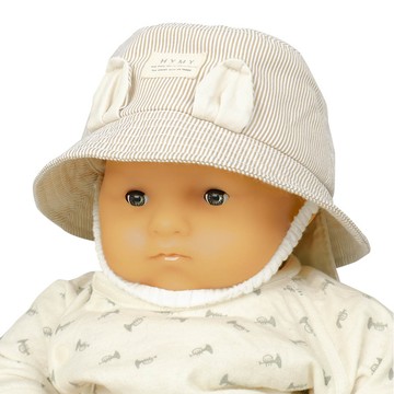 akachan honpo - 嬰幼兒耳朵造型帽-淺卡其色