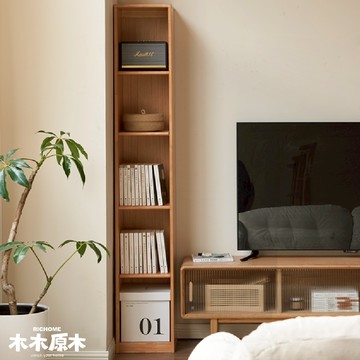 RICHOME 木木原木卡卡．夾縫書櫃 書櫃 展示櫃 夾縫櫃 原木書櫃 實木書櫃 J06W02