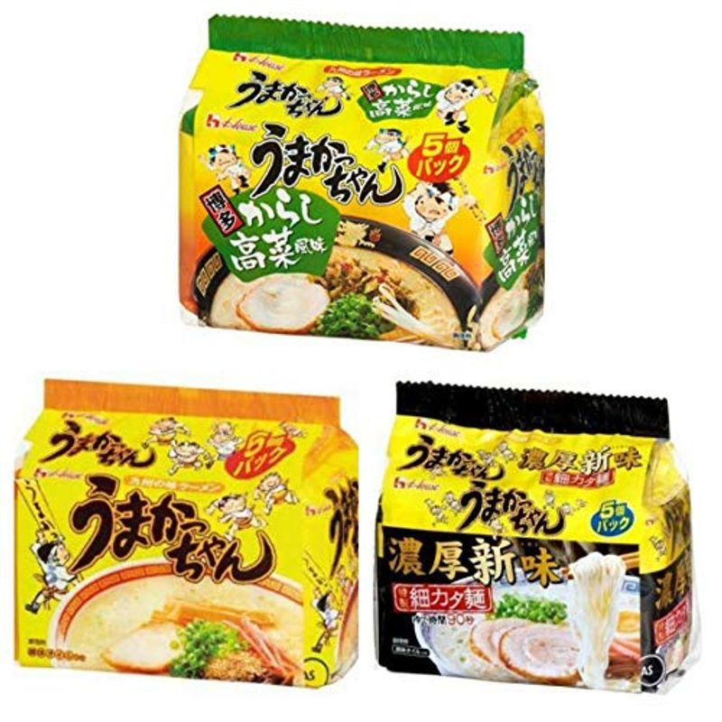 うまかっちゃん 15食セット(オリジナル5食 からし高菜5食  濃厚新味5食)  だしの素4gセット