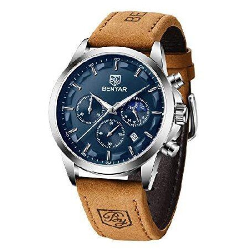 特価BY BENYAR Mens Watches Multifunction Chronograph Date Quartz