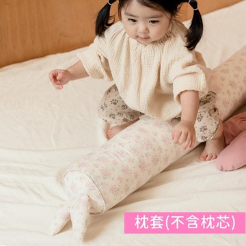 韓國 Hello HiZoo - 手工製純棉柔感兒童長條抱枕套-Hi Bunny 兔耳 (14x85cm)