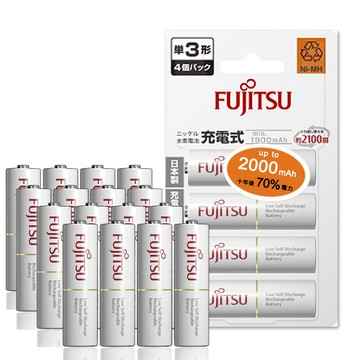 FUJITSU 日本  低自放電3號1900mAh鎳氫充電電池 HR-3UTC (3號16入)
