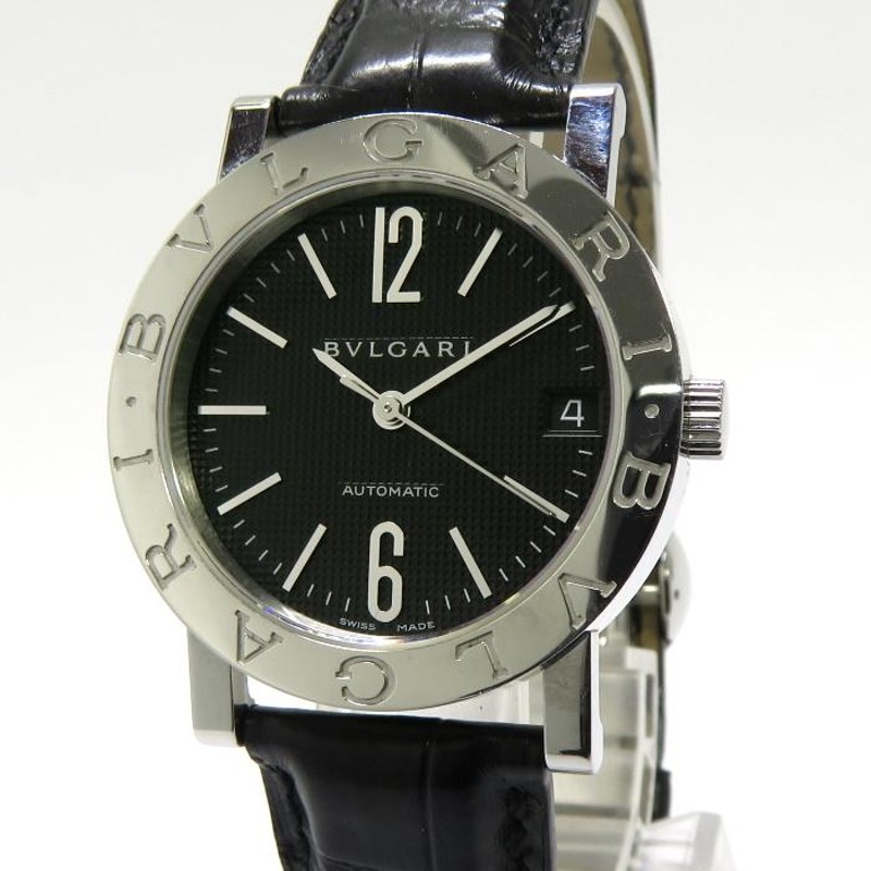 BVLGARI 自動巻き時計 シルバー ブラック文字盤 2143400230795_01.jpg